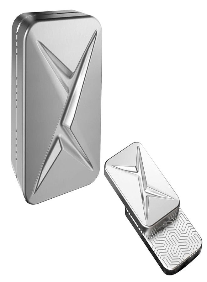 7JI Fidget Slider,Breakthrough Metal Magnetic EDC Haptic Trackless Lightning Fidget Toys,Adults Anxiety/ADHD/Stress Relief (Silvery) - Image 1